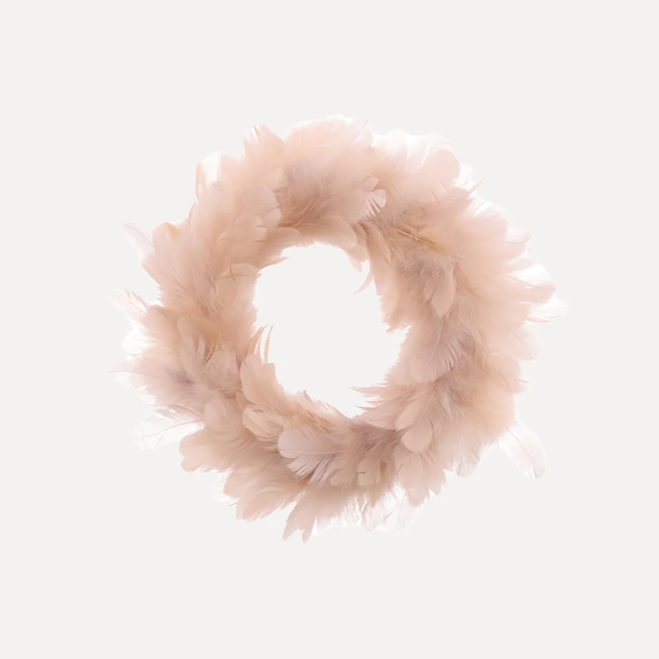 Federkranz Pastell - rosé pfirsich – Bild 2