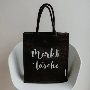 Jute Shopper Markttasche - schwarz